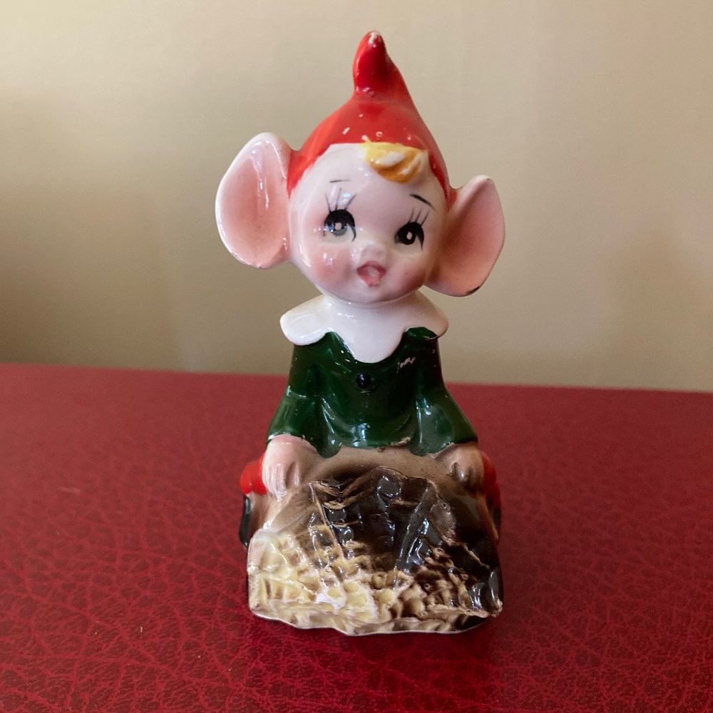 1950's Pixie/Elf Ceramic Salt Shaker Made in Japan